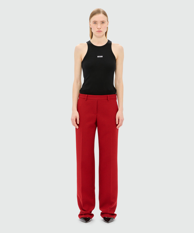 Red trousers with check pattern 18 Women 