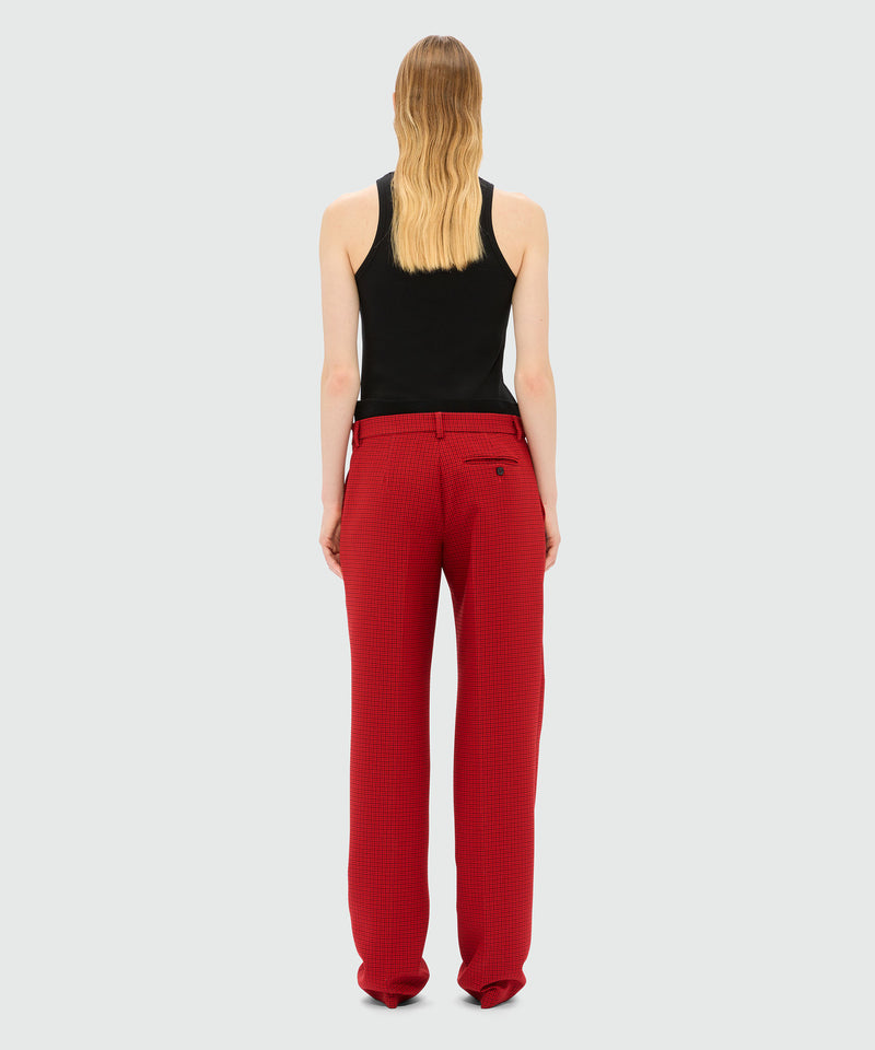 Red trousers with check pattern 18 Women 