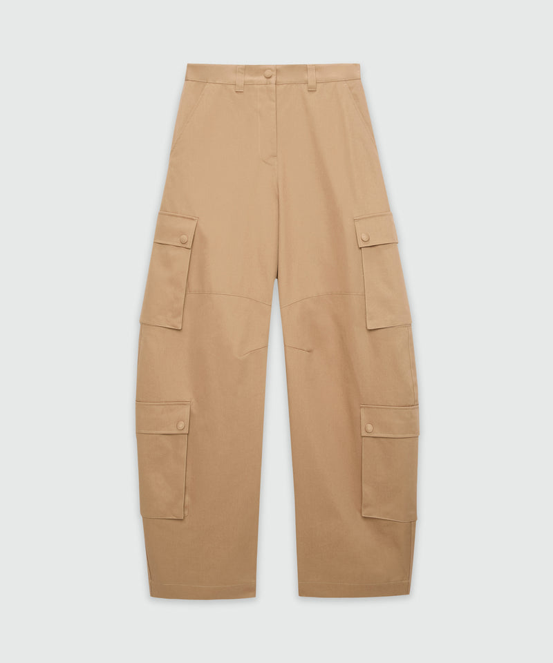 Beige cotton drill cargo trousers 23 Women 