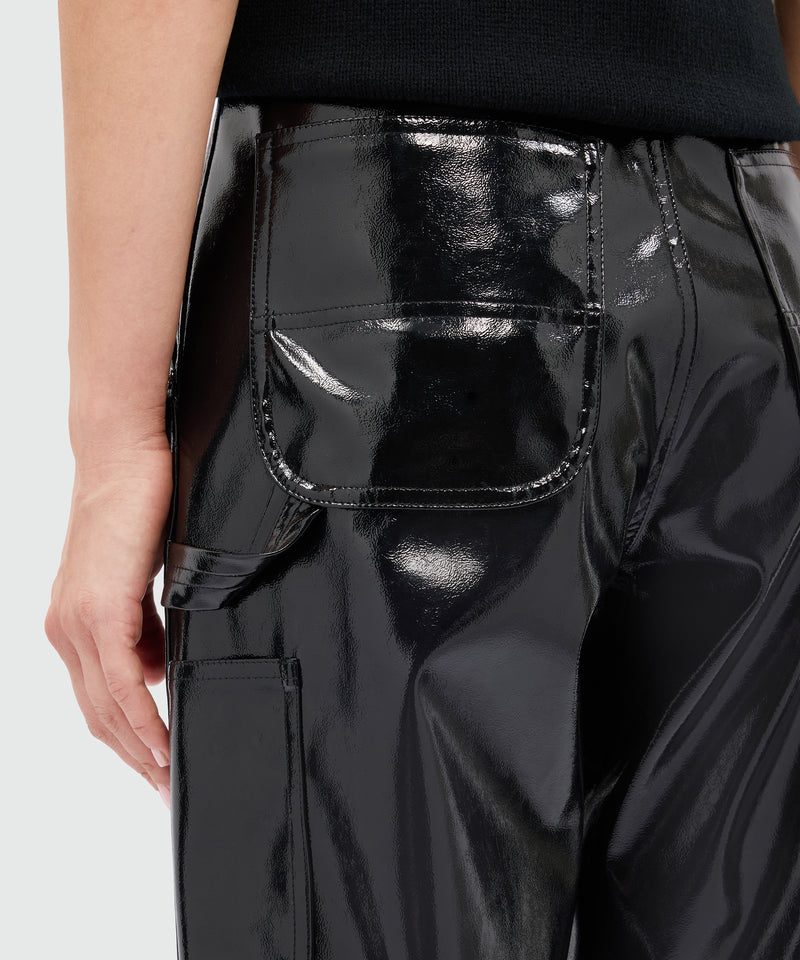 Black vinyl baggy trousers 99 Women 