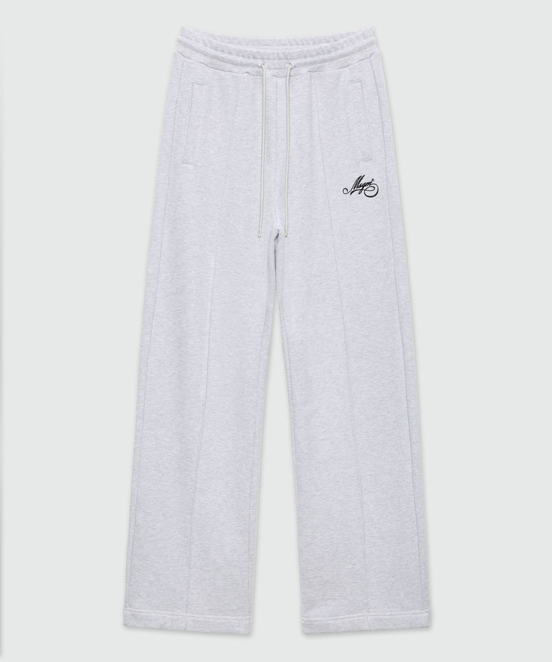 Grey melange jersey joggers with cursive MSGM logo 95 Women 