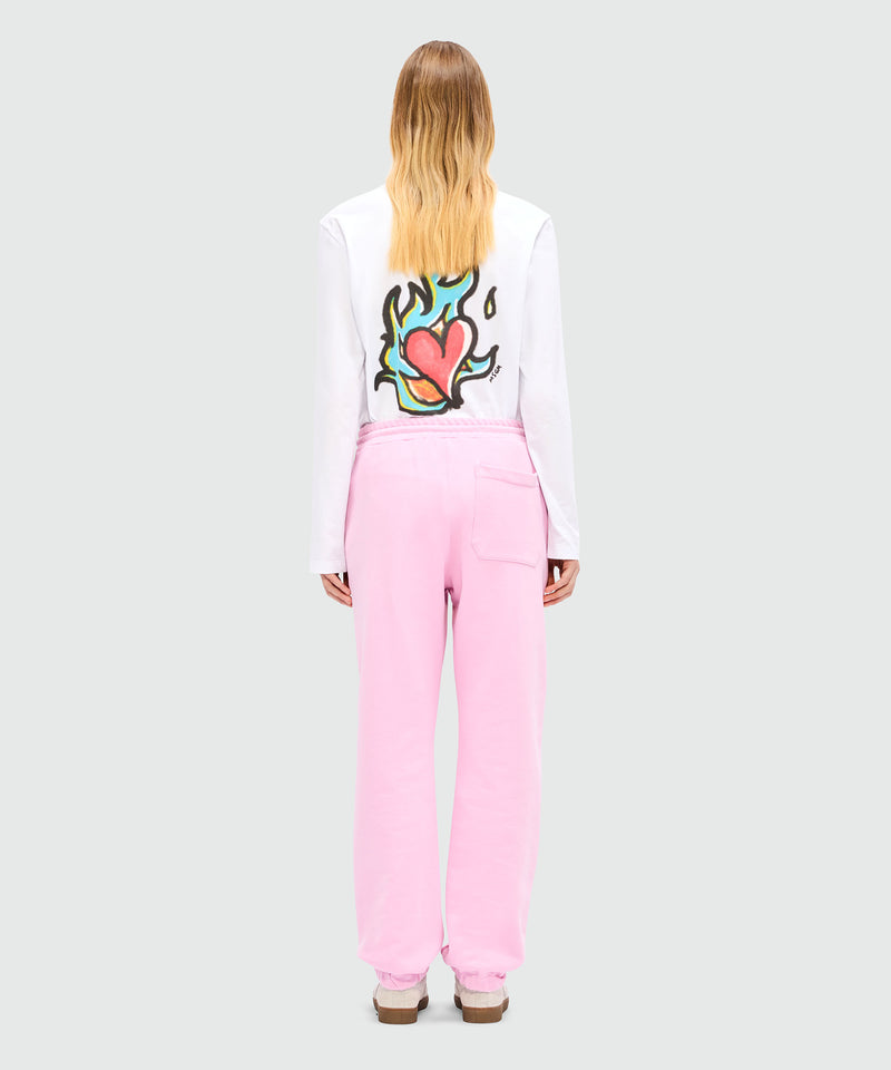 Pink joggers with "Follow the Rabbit®" embroidery 13 Women 
