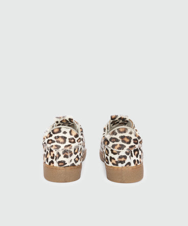 Retro Trainer sneakers with pony skin effect and animal print