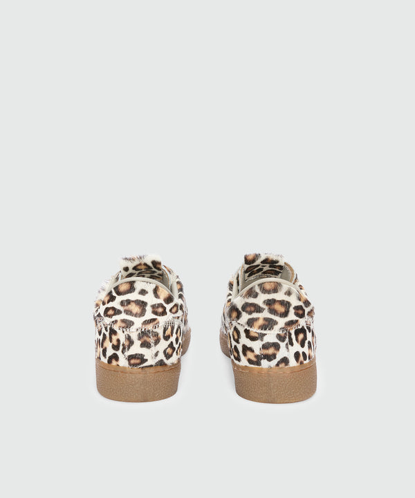 Retro Trainer sneakers with pony skin effect and animal print