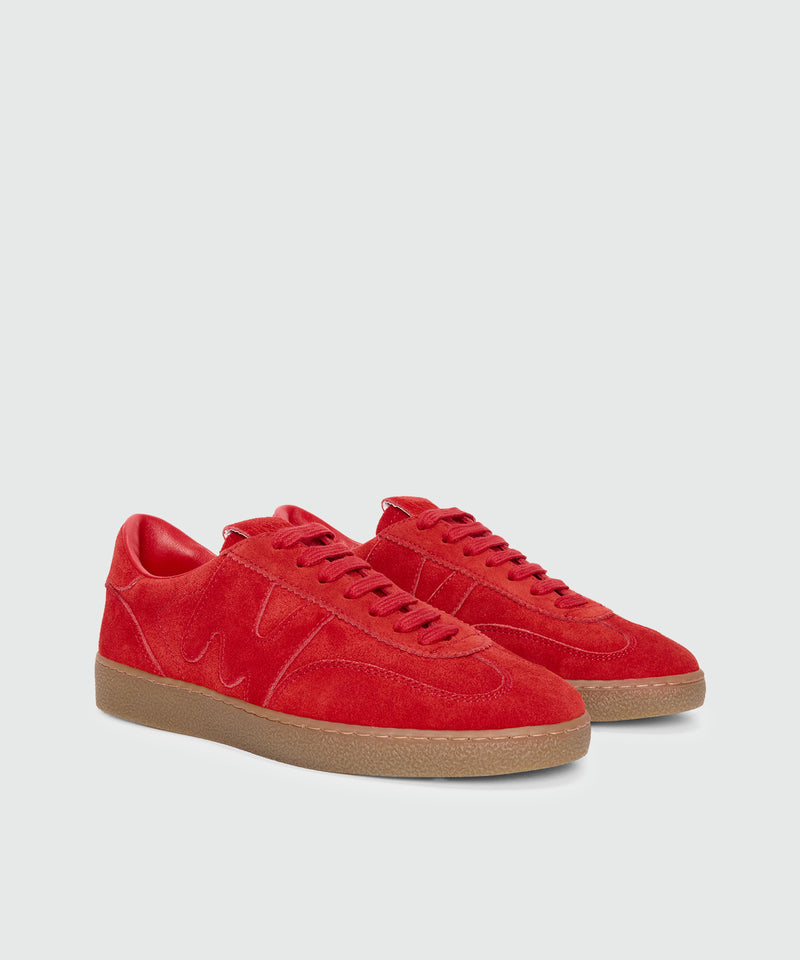 Red Retro Trainer sneakers in suede 18 Women 