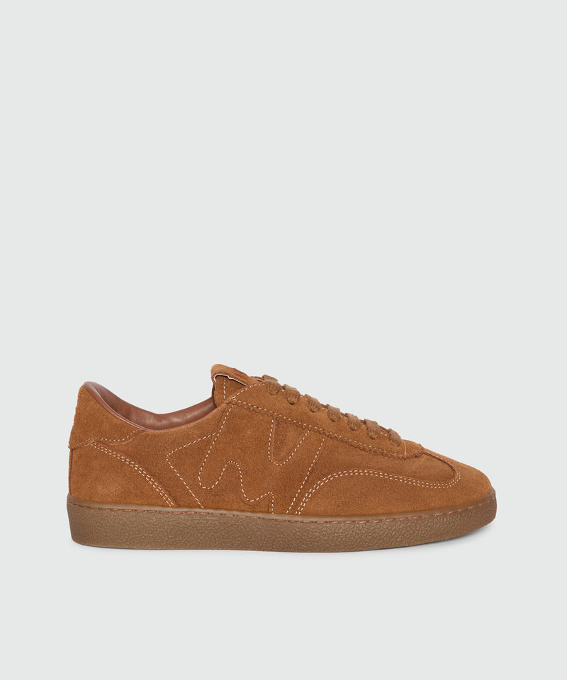 Brown Suede Retro Trainer Sneakers 28 Women 
