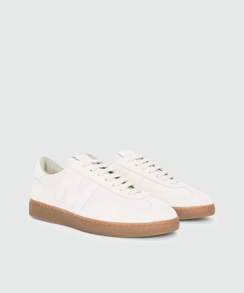 White Suede Retro Trainer Sneakers 2 Women 