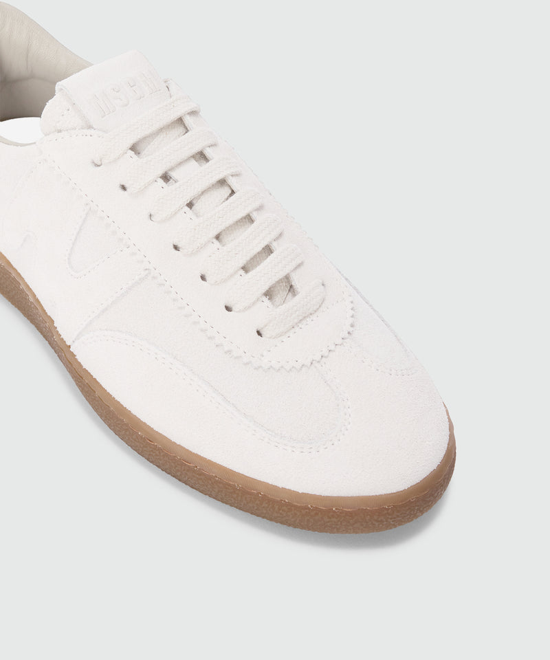 White Suede Retro Trainer Sneakers 2 Women 