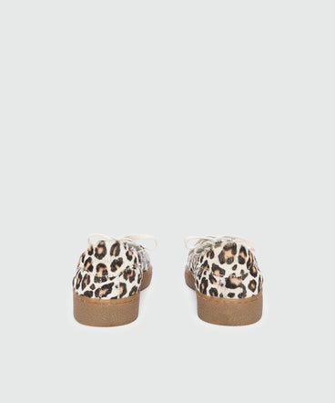 Retro Trainer ballerinas with pony skin effect and animal print