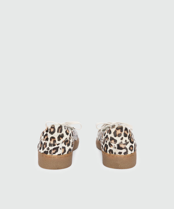 Retro Trainer ballerinas with pony skin effect and animal print