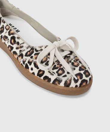 Retro Trainer ballerinas with pony skin effect and animal print