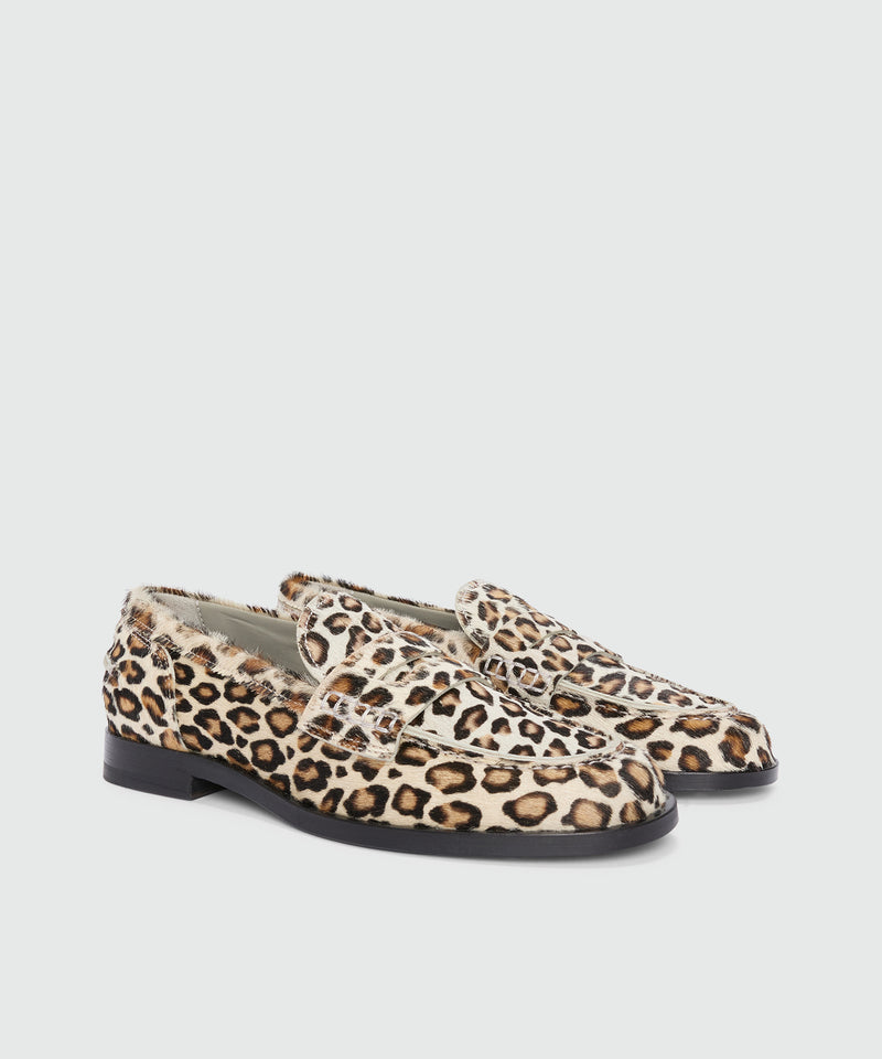 Pony-skin effect moccasins with animal print 2 Women 