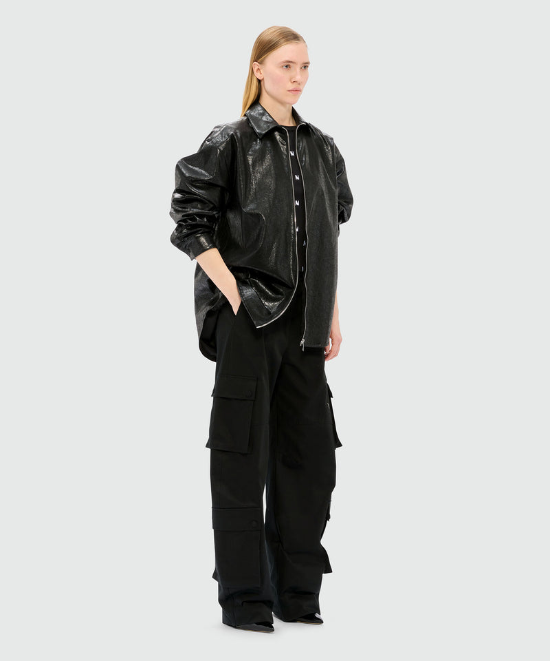 Ribbed jersey top with embroidered "TheMwave" logo 99 Women 