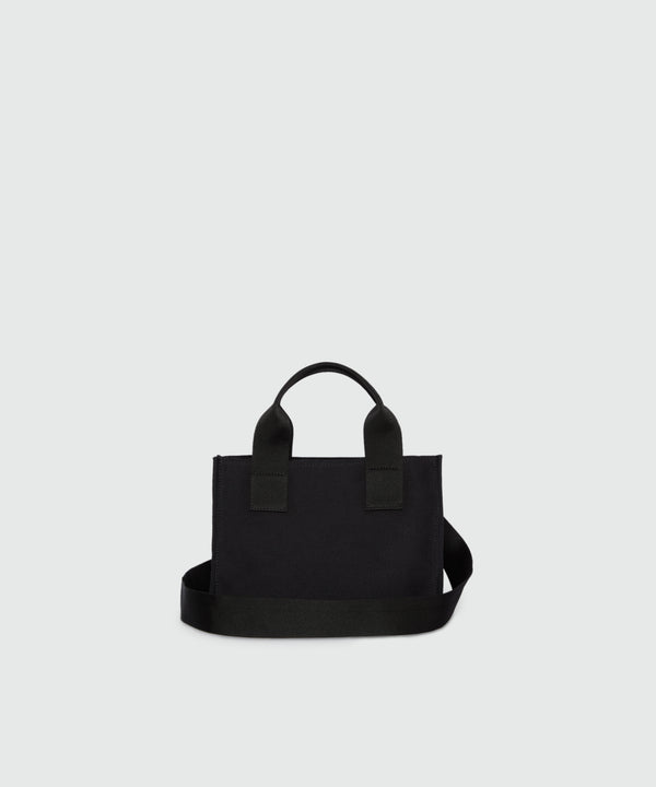 Black canvas micro tote with "TheMwave" logo