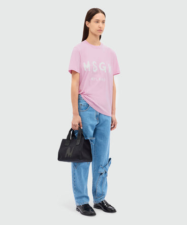 Black canvas micro tote with "TheMwave" logo
