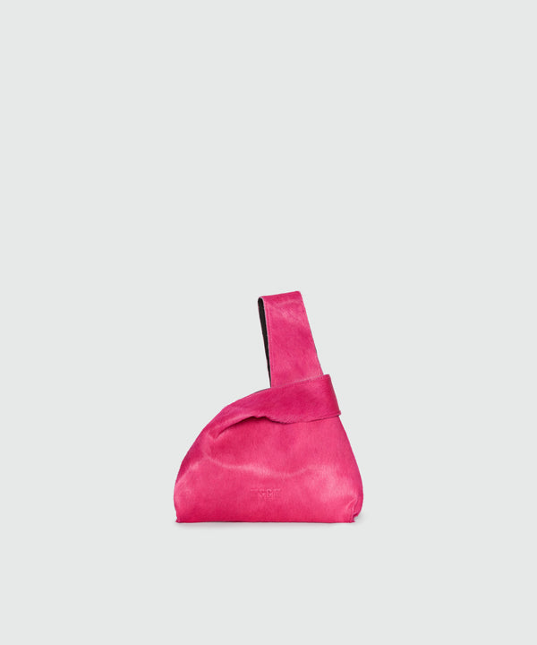 Mini fuchsia ponyskin handbag