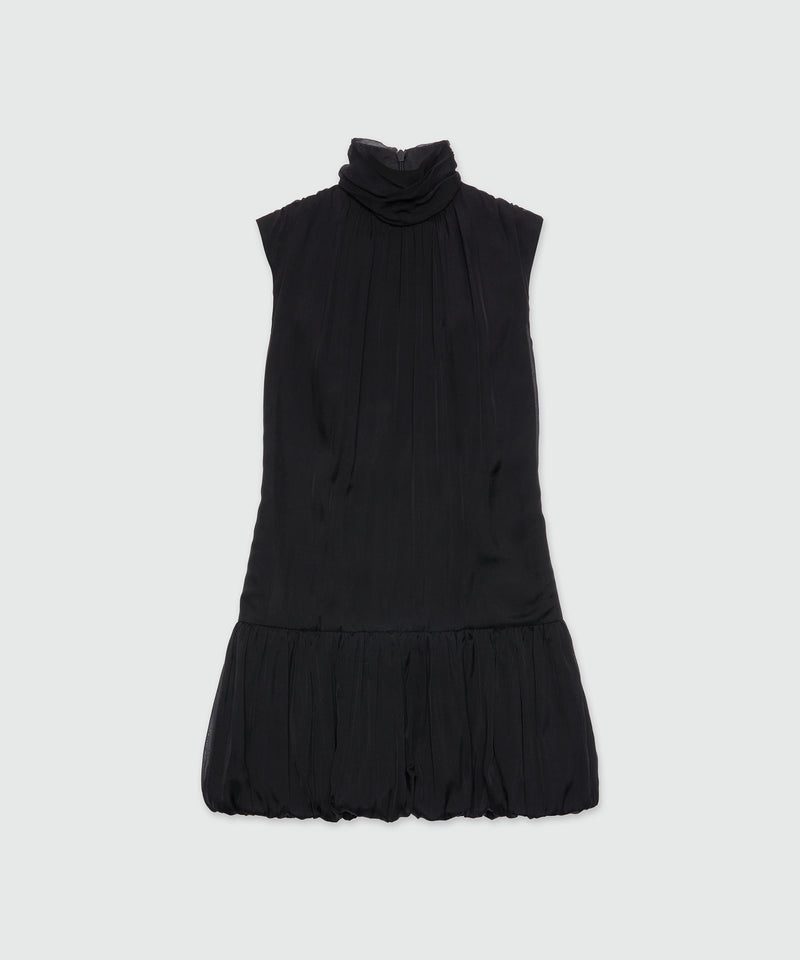 Short black poplin dress 99 Women 