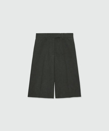 Anthracite twill Bermuda shorts