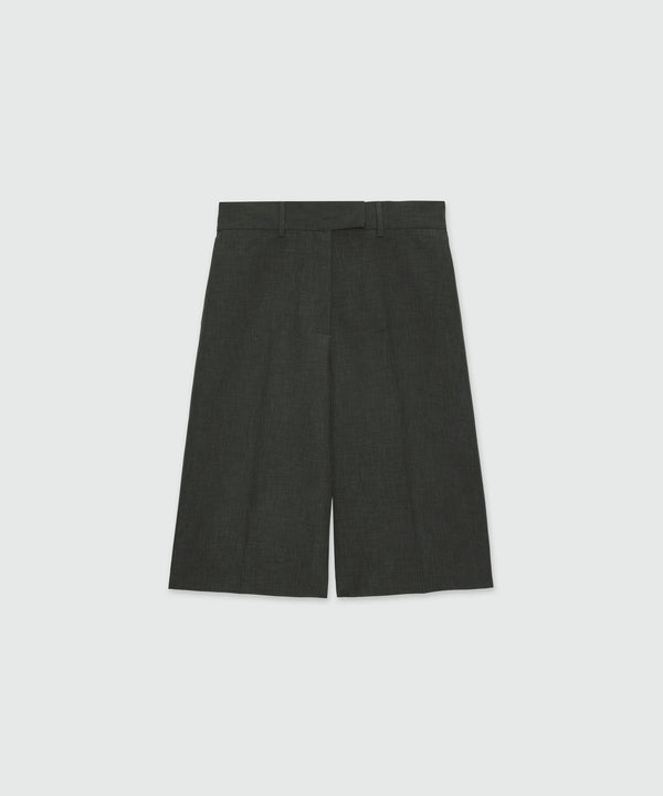 Anthracite twill Bermuda shorts