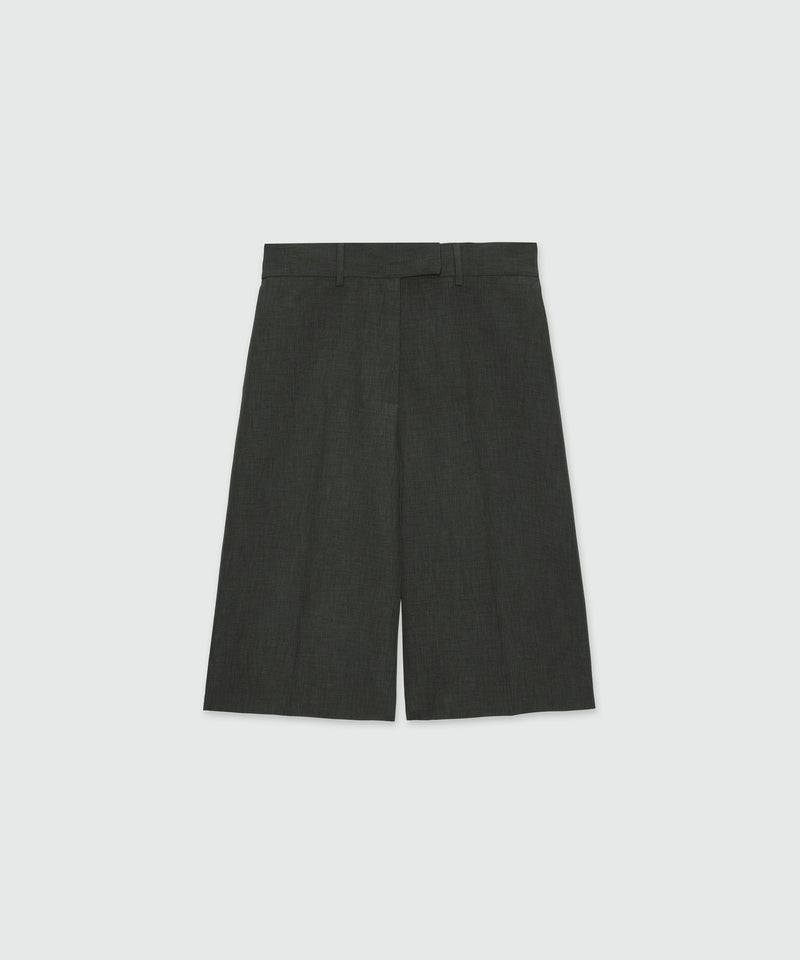 Anthracite twill Bermuda shorts 98 Women 