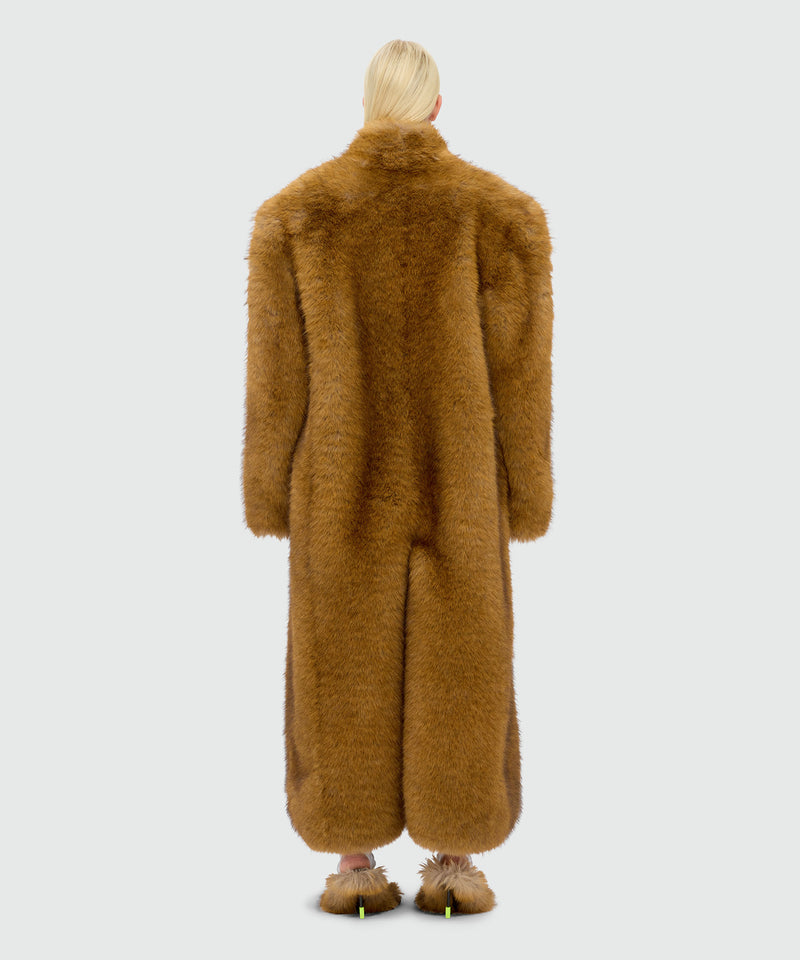 Long beige faux fur coat 24 Women 