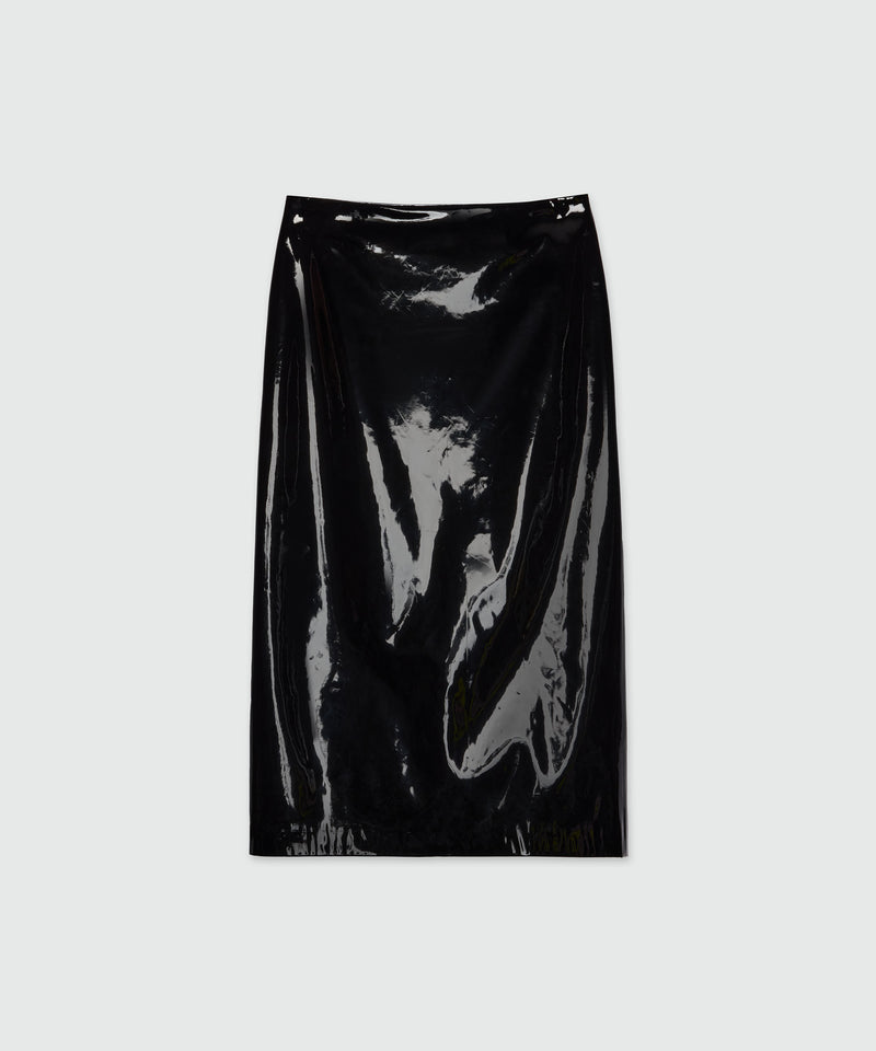 Black vinyl midi skirt 99 Women 