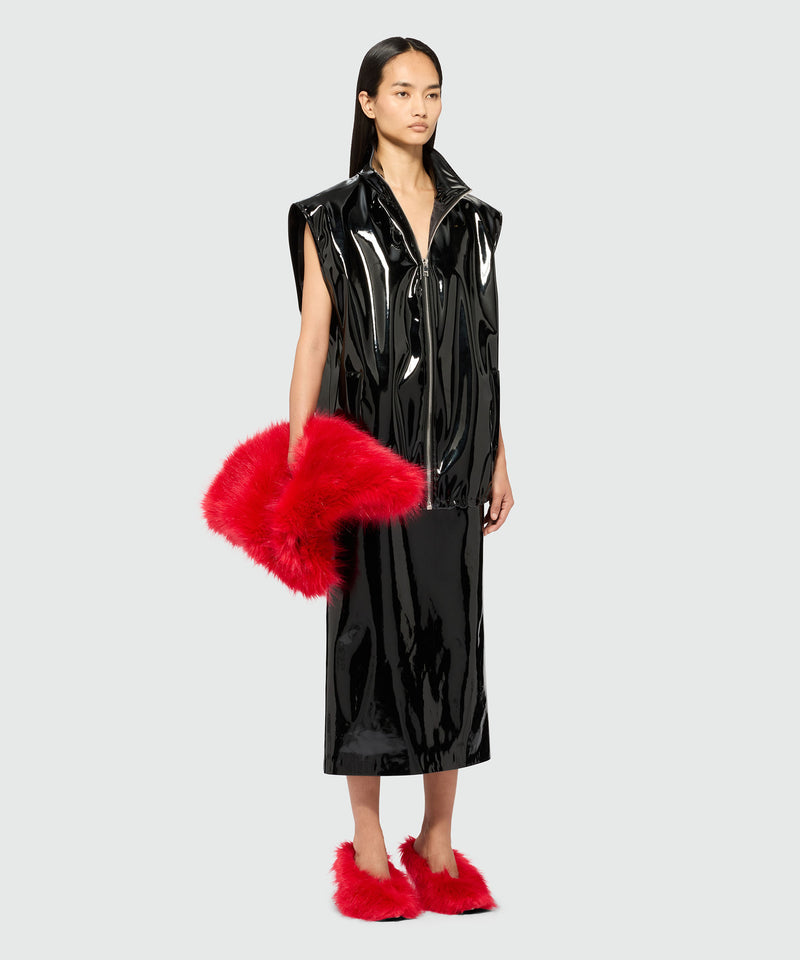 Black vinyl midi skirt 99 Women 