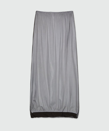 Long white skirt in double tulle