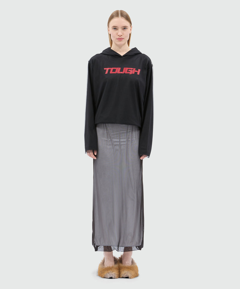 Long white skirt in double tulle 01 Women 