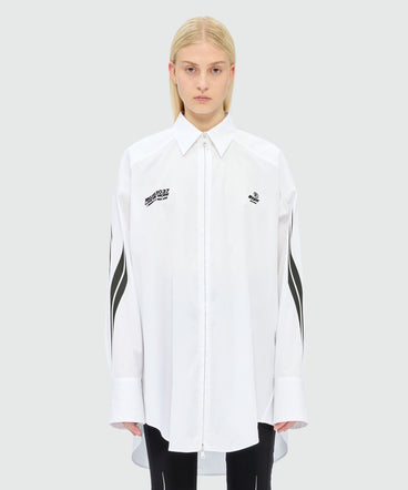 White poplin shirt with MSGM Race graphic