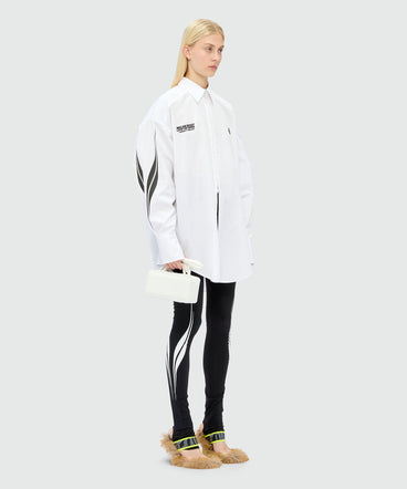 White poplin shirt with MSGM Race graphic