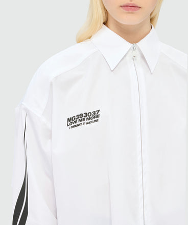 White poplin shirt with MSGM Race graphic