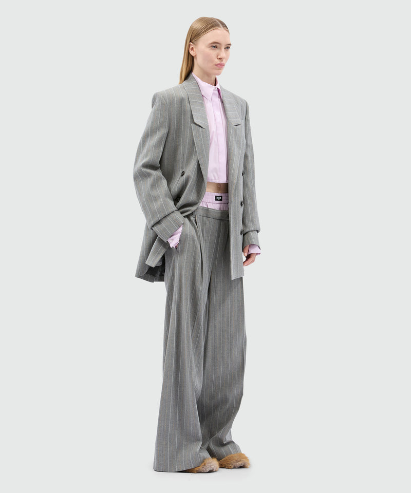 Pink poplin cropped shirt 12 Women 
