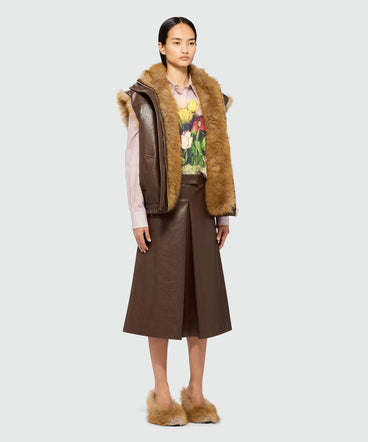 Pink poplin shirt with "Roses bouquet" print