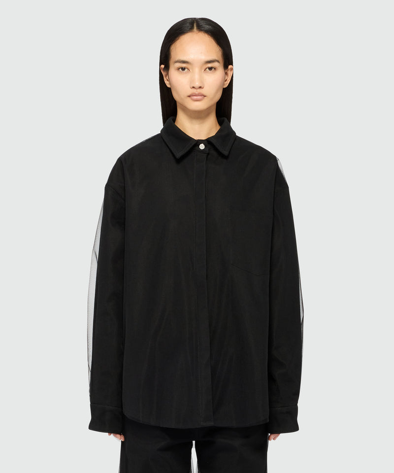 Black denim and tulle shirt 99 Women 