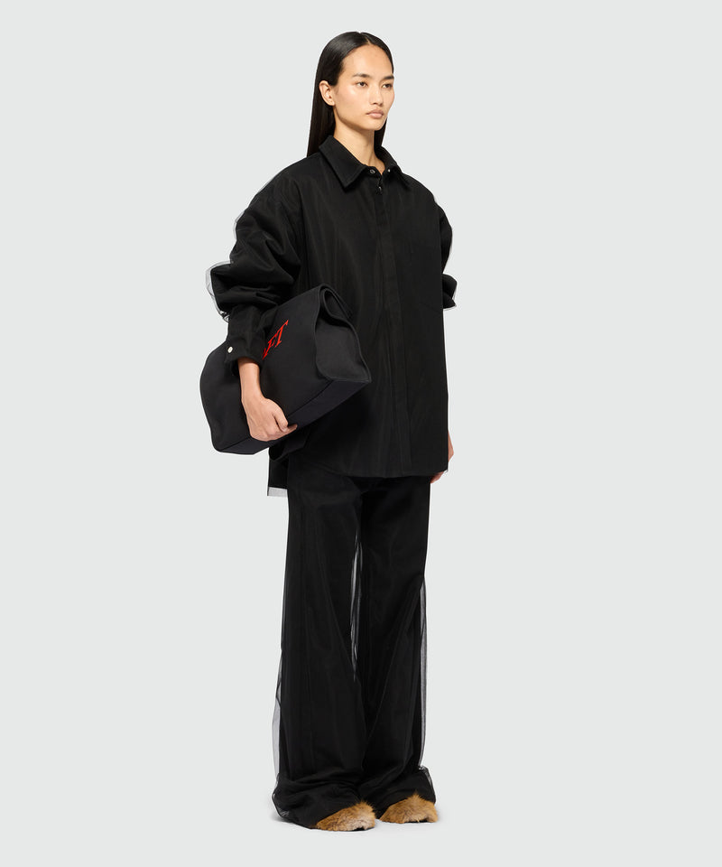 Black denim and tulle shirt 99 Women 