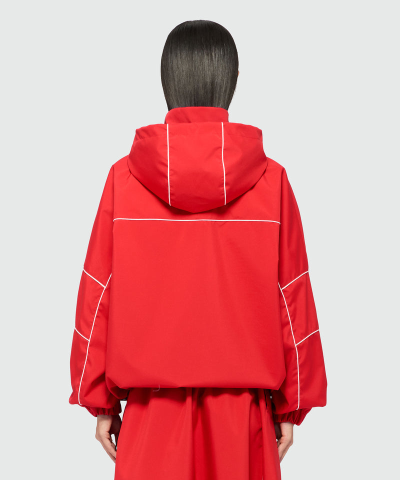 Red nylon jacket with contrasting piping 18 Women 