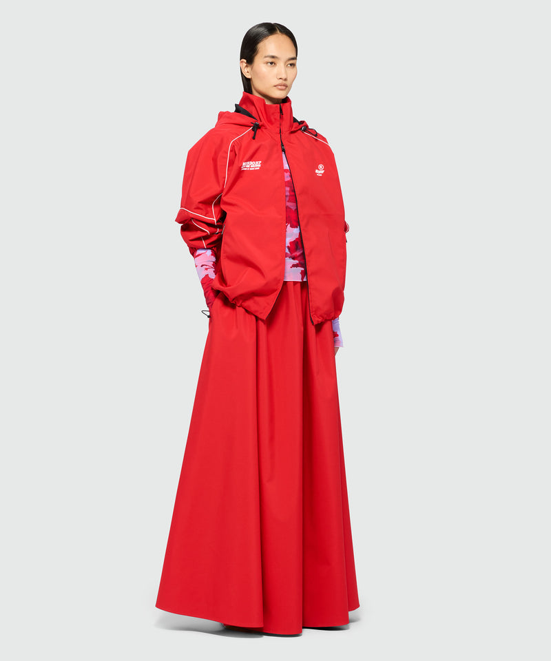Red nylon jacket with contrasting piping 18 Women 