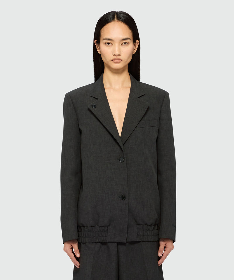 Anthracite jacket with twill lapels 98 Women 
