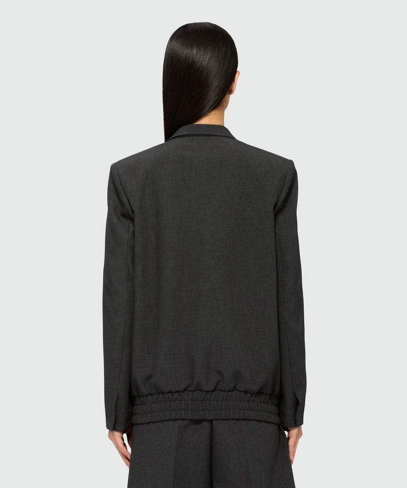 Anthracite jacket with twill lapels 98 Women 