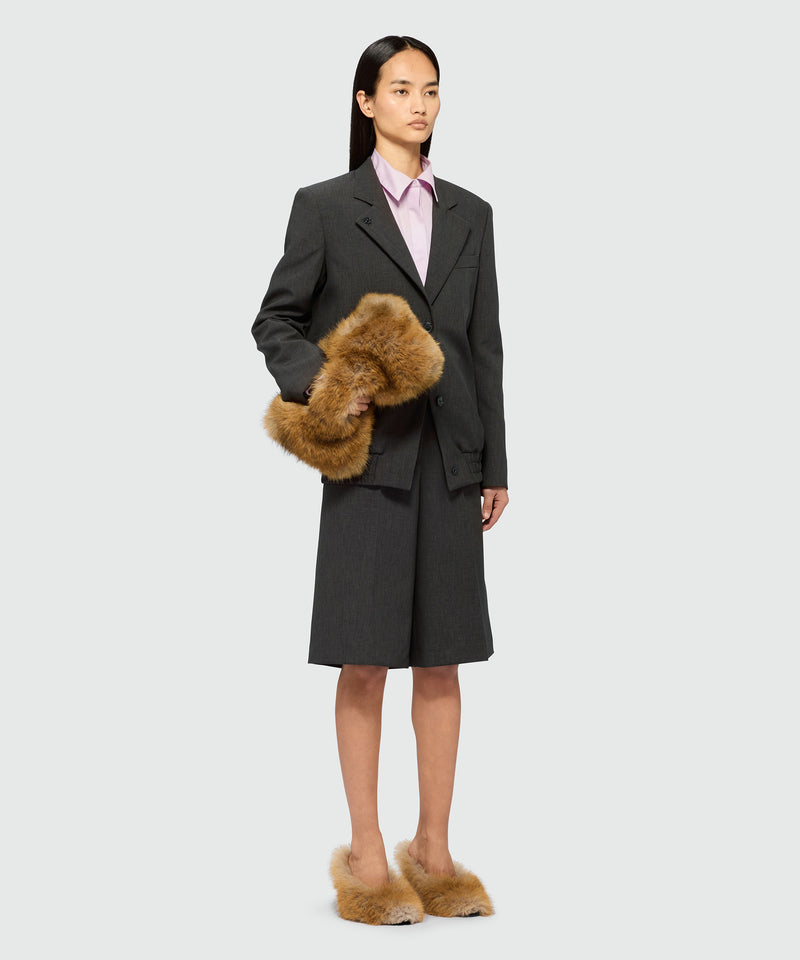 Anthracite jacket with twill lapels 98 Women 