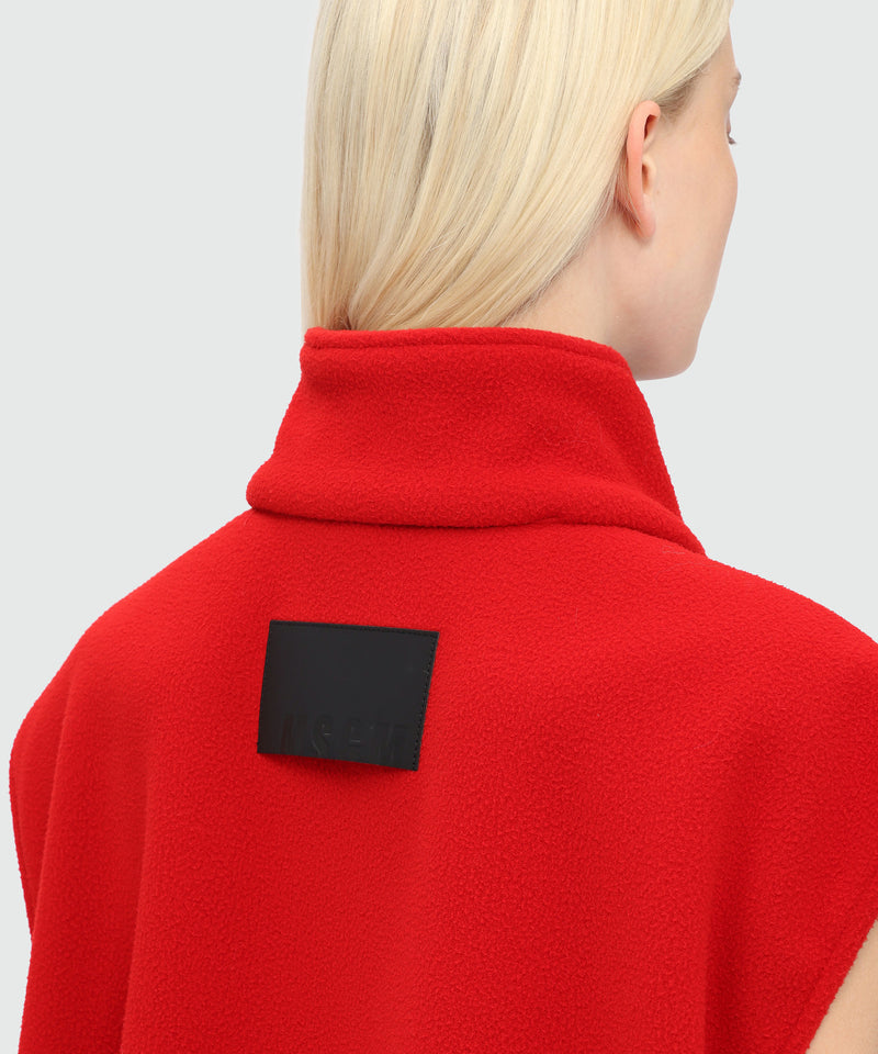 Red fleece vest with high collar 18 Women 