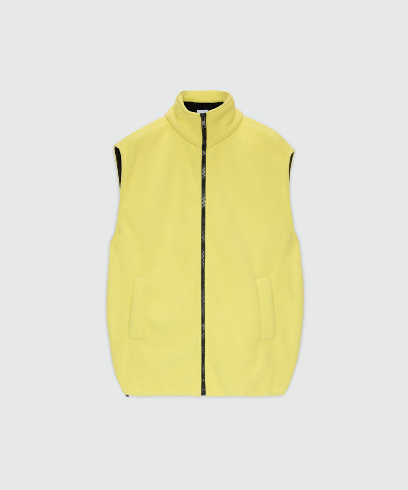 Yellow fleece vest with high collar 6 Women 