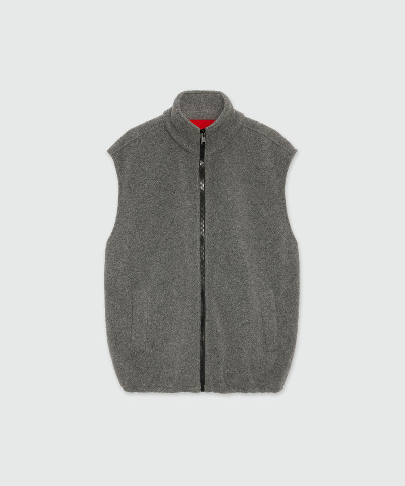 Charcoal fleece vest with high collar 98 Women 