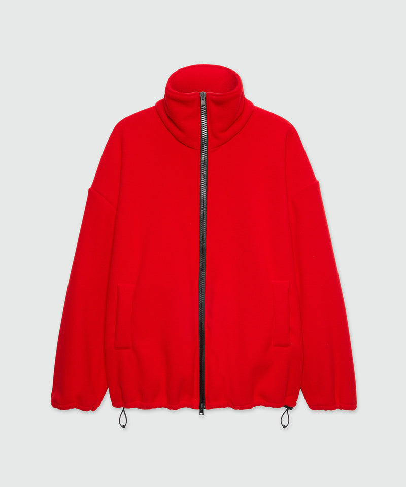 Maxi red fleece sweatshirt with zip 18 Women 