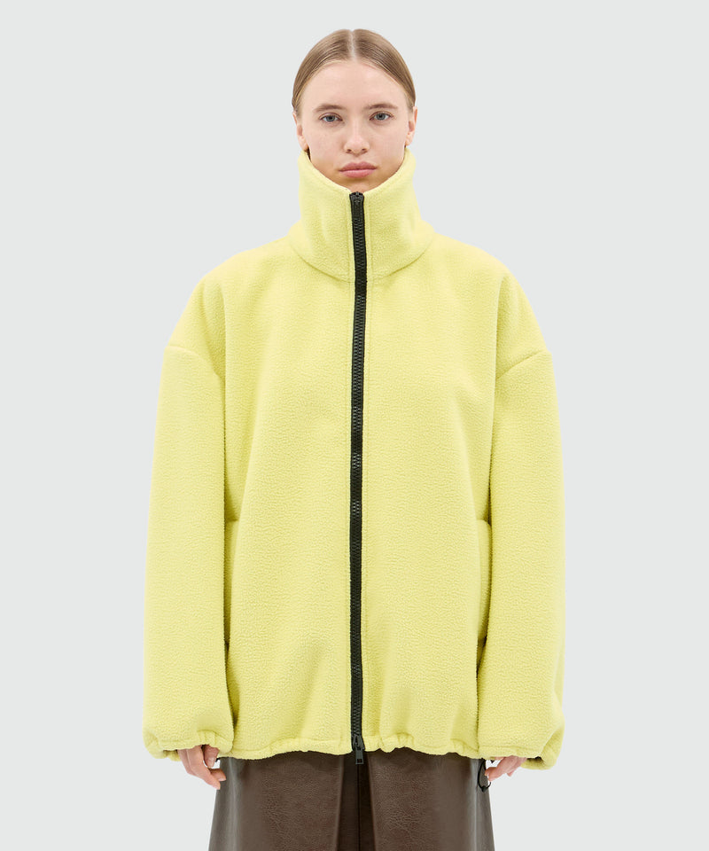 Maxi yellow fleece sweatshirt with zip 06 Women 