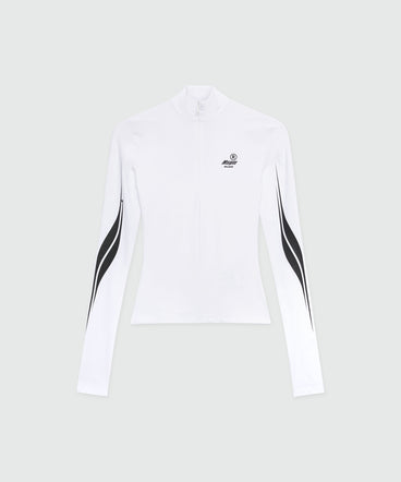 White lycra top with MSGM Race graphics