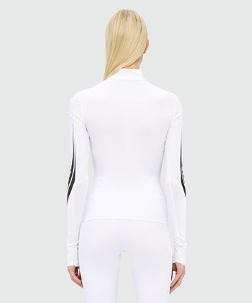 White lycra top with MSGM Race graphics