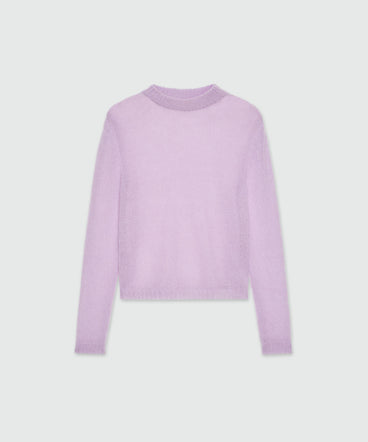Lilac sweater in superlight mohair
