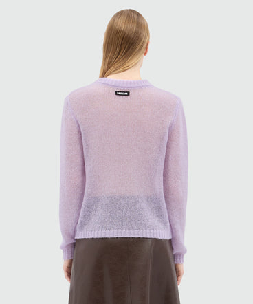 Lilac sweater in superlight mohair